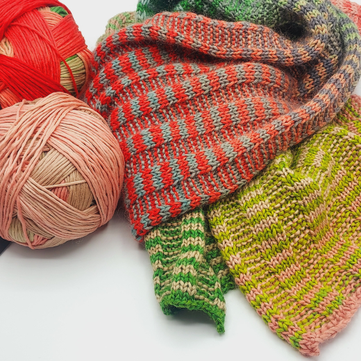 2026.01.31 10 Uhr - Strickkurs Tanaika - Ein zweifarbiger Schal mit rechten und linken Maschen