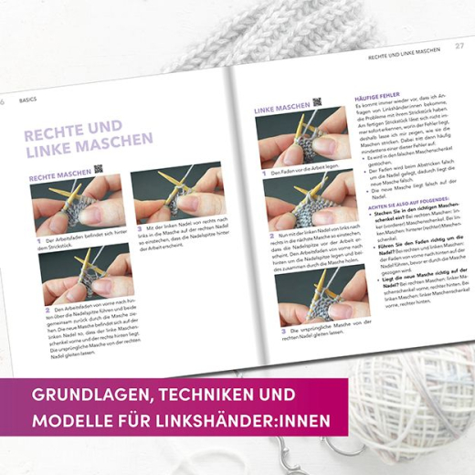 Bunjes, Sandra- STRICKEN MIT LINKS - Grundlagen, Techniken und Modelle für Linkshänder:inen