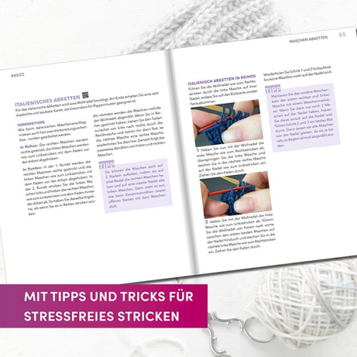 Bunjes, Sandra- STRICKEN MIT LINKS - Grundlagen, Techniken und Modelle für Linkshänder:inen