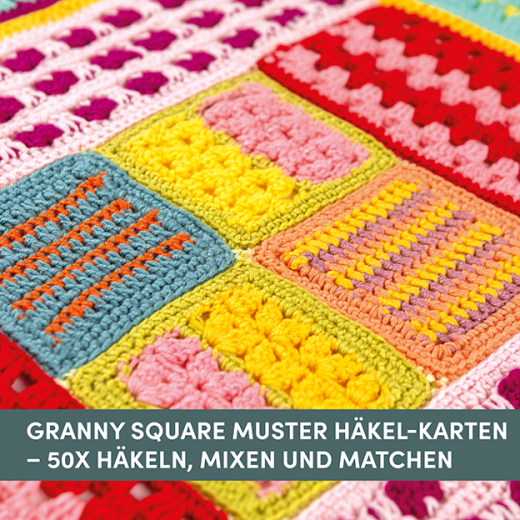 Claire Montgomerie - Granny Square Muster Häkel-Karten