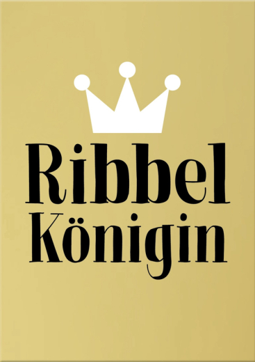 strickimicki - Postkarte - Ribbelkönigin