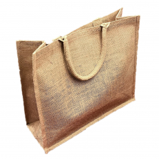 Jutetasche mit runden Tragegriffen aus Baumwolle 45 x 17 x 40 cm