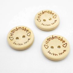 Holzknopf - Handmade with love - 20mm