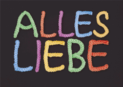 strickimicki - Postkarte - Alles Liebe